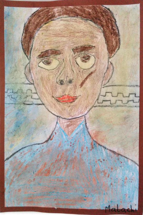 Self portrait inspired by Christopher Ofili